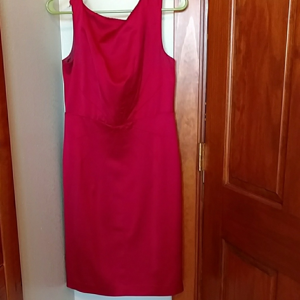 Banana Republic red satin dress